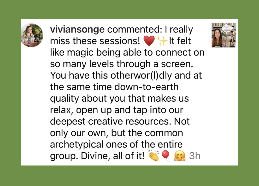 Vivian Songe blurb Virtual Retreat Celebration