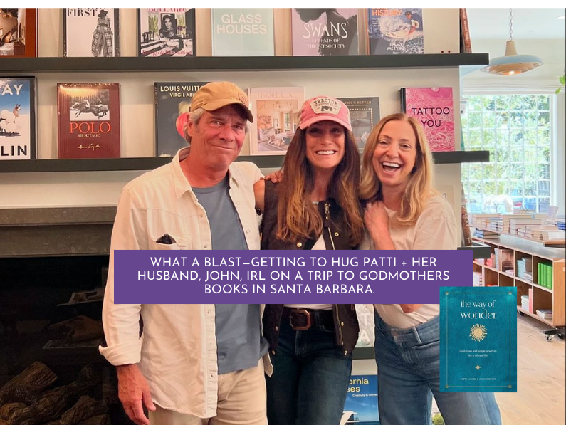 Virtual Patti and John pick at Godmothers John, Patti & Linda